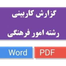 گزارش کاربینی آماده رشته امور فرهنگی word , pdf ( فرم تکمیل شده کاربینی ) ( آماده تحویل به استاد )